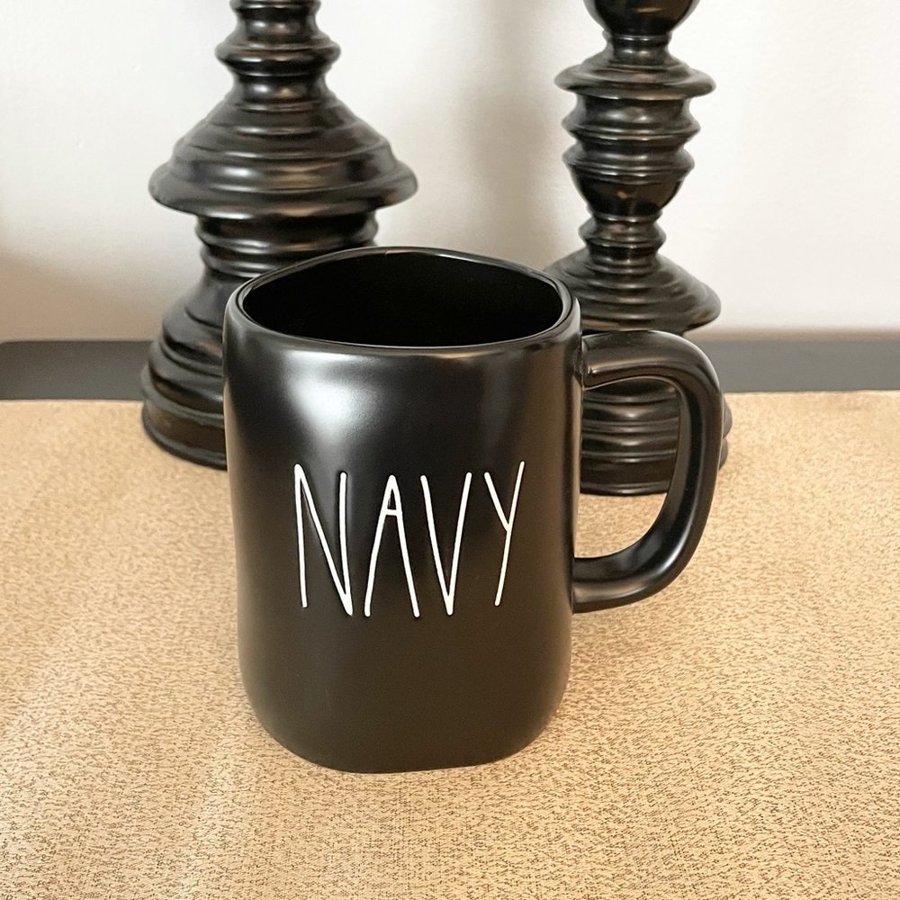 🆕Rae Dunn NAVY Ceramic Mug - Picture 1 of 1